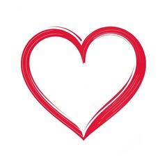 Hand drawn Red Heart Shape Love Symbol Romance Valentine s