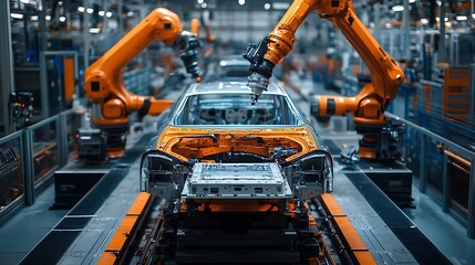 Digital content and innovation in automated car manufacturing facilities
