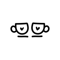 Simple icon of couple glasses