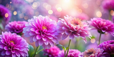 Fototapeta premium Dreamy Bokeh Pink & Purple Flower Bloom Photography