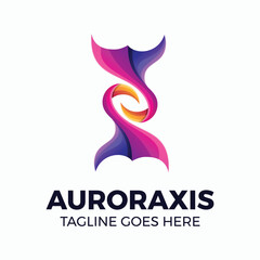 Aurora Axis Gradient Colorful Logo