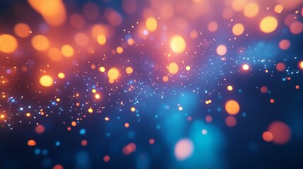 An Abstract Background with Fireworks Glowing Lights and Sparkles