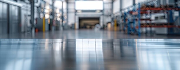a blank metal surface with blurred background
