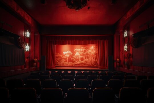 Cinema chinese Style auditorium cinema stage.