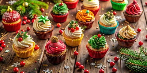 Festive Mini Cupcakes: Christmas, New Year & Valentine's Day Treats
