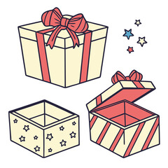 Gift box icon set