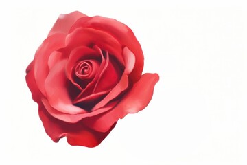 Fototapeta premium Rose flower plant white background.