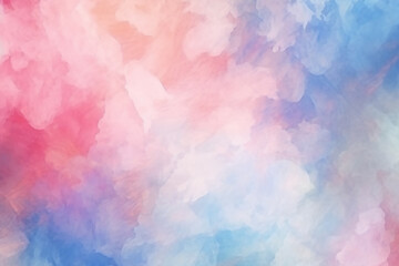 A watercolor painting of a pink, blue, and white background Gradient Background with Soft Pastel Colors of Pink, Blue, Purple, and Grey, Grainy Textur

