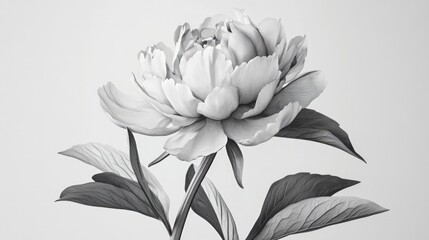 Black and White Flower