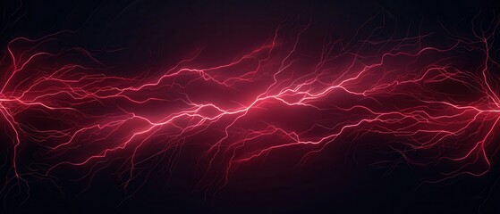 Red electric energy lines on a dark background.