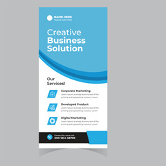 Creative Modern Corporate DL Flyer Design. DL Flyer design. Pink business template for dl flyer. Layout with modern circle photo and abstract background. Creative flyer or brochure concept.Roll up ban