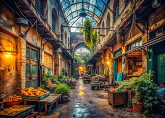 Fototapeta premium Istanbul Market: Urban Exploration Photography - Hidden Gems & Decaying Beauty