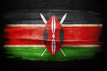 Kenya Independence Day: Artistic Flag Brushstrokes Night Photography