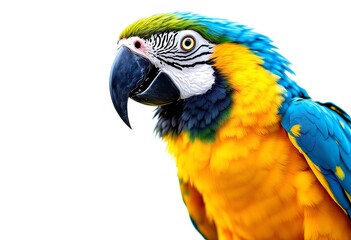 Obraz premium Vibrant Blue and Gold Macaw Parrot Close Up