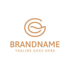 Letter G or GE Coffee Logo, merges typography with subtle coffee imagery, offering a professional yet inviting feel