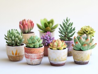 Fototapeta premium Small Potted Succulents