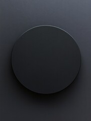 Black orb on dark surface