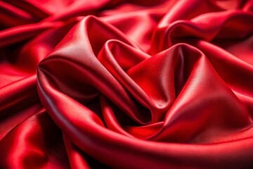Obraz premium Luxurious Red Satin Fabric Drape - High-Resolution Stock Photo