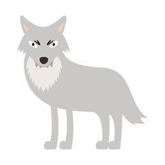 wolf icon silhouette vector art design