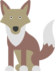 wolf icon silhouette vector art design