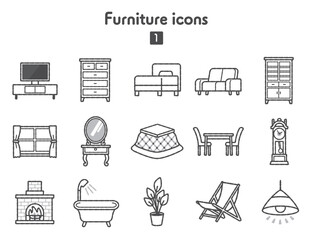 家具のアイコン集