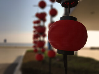 Red lantern approaching Chinese New Year