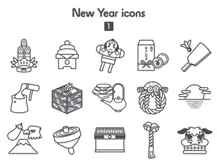 正月のアイコン集