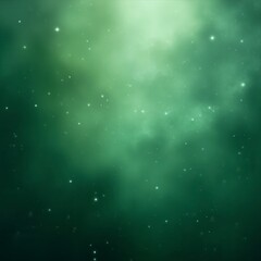 Obraz premium Fantastic Green Smoke Background. Magic Green Smoke With Glitter And Small Particles Of Twinkling Stars.