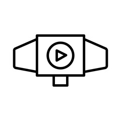 A set of modern gadget icons outline, featuring smartphones, laptops, headphones, and more. Clean, minimalist design perfect for tech-related projects, apps, and presentations.