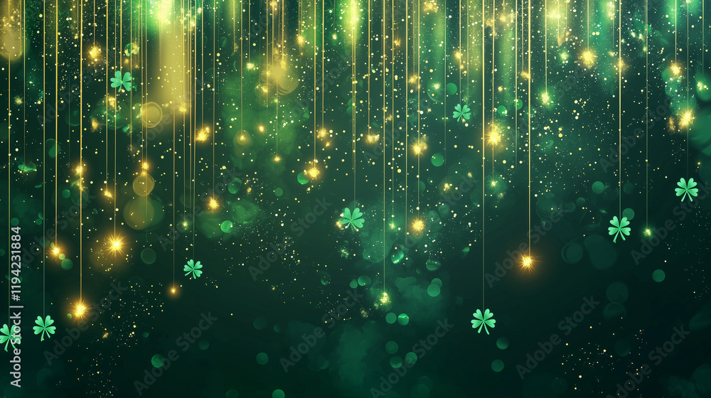Poster background with bokeh. st patrick day background