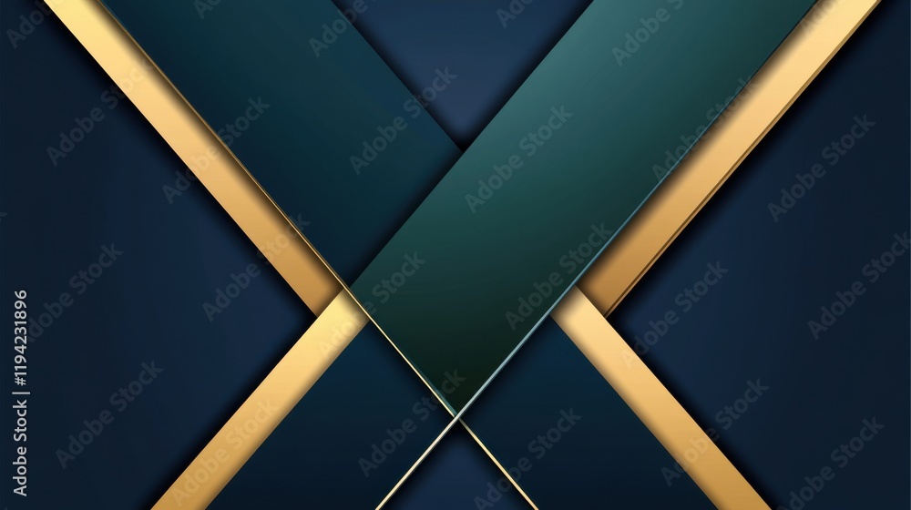 Poster Abstract Composition of Geometric Shapes with Dark Background and Golden Accents Creating a Modern and Stylish Visual Aesthetic for Creative Projects