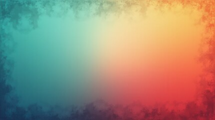 Grainy Gradient Background Teal Orange Red Blue Retro Noise Texture Summer Banner Poster Backdrop Design