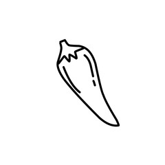 hand drawn chili outline