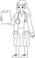 doctor outline coloring printable worksheet