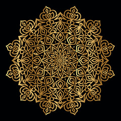 Mandala with floral ornament pattern, Hand drawn pattern, Mandala template for page decoration cards, book, logos.