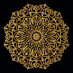 Mandala with floral ornament pattern, Hand drawn pattern, Mandala template for page decoration cards, book, logos.