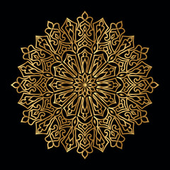 Mandala with floral ornament pattern, Hand drawn pattern, Mandala template for page decoration cards, book, logos.