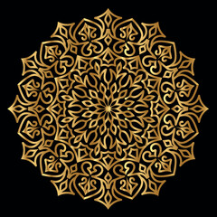 Mandala with floral ornament pattern, Hand drawn pattern, Mandala template for page decoration cards, book, logos.