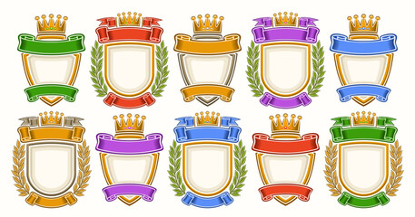 Vector Royal Crest Set