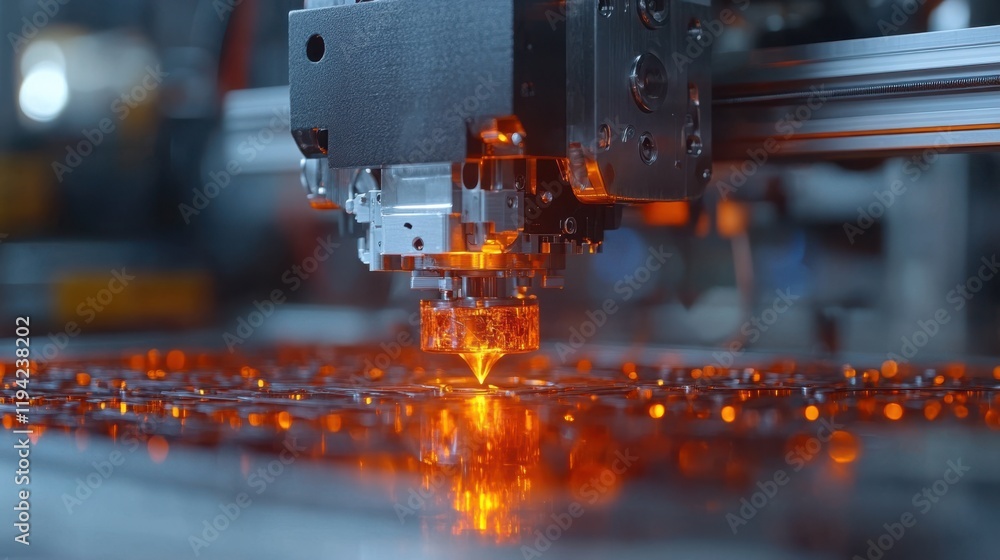 Aufkleber advanced manufacturing technology with laser cutting precision in a modern industrial setting highli