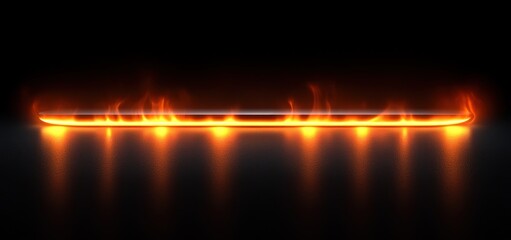 Blazing Katana: A Fiery Digital Artwork