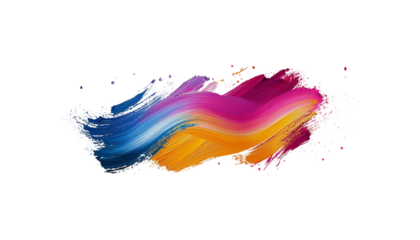 Colorful abstract brush png