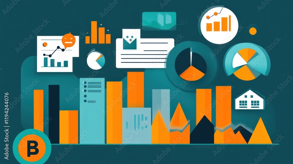 Aufkleber bitcoin business analytics: data visualization and market insights