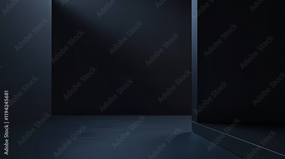 Poster empty black color studio room background for product display