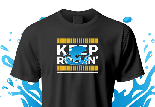 Creative Fishing Tshirt With Illustration Logo 