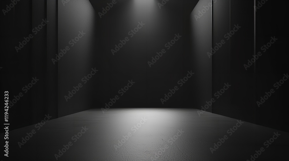 Poster empty black color studio room background for product display