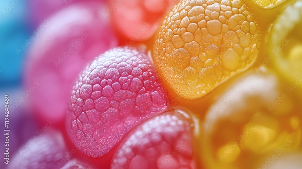 Poster Colorful Closeup Of Textured Spherical Objects