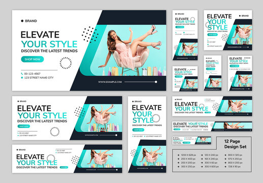 Stylish Fashion Web Ad Banner Set