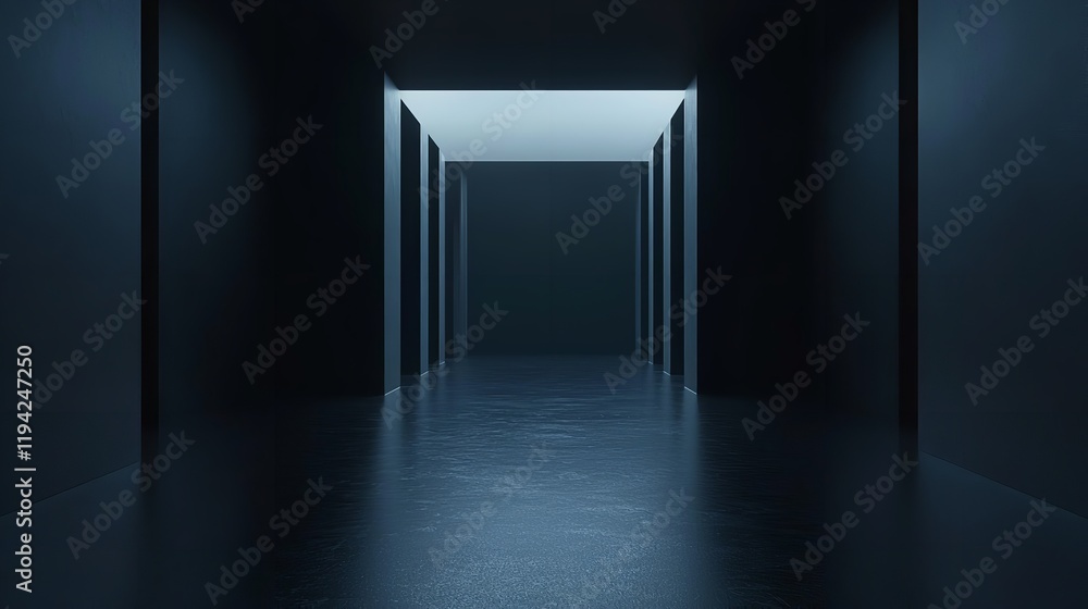 Poster empty black color studio room background for product display