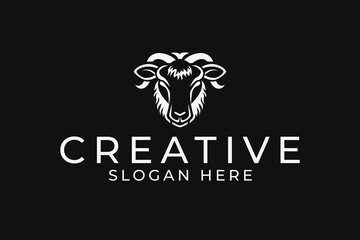 goat minimalist creative logo